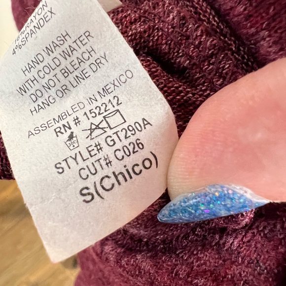 NWOT Goldspark Long Sleeve Peep Shoulder Sweater Sz Small - Picture 4 of 4